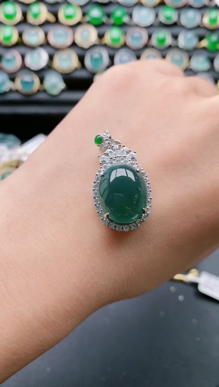 【闪购商品】翡翠戒指银S925镶嵌11111