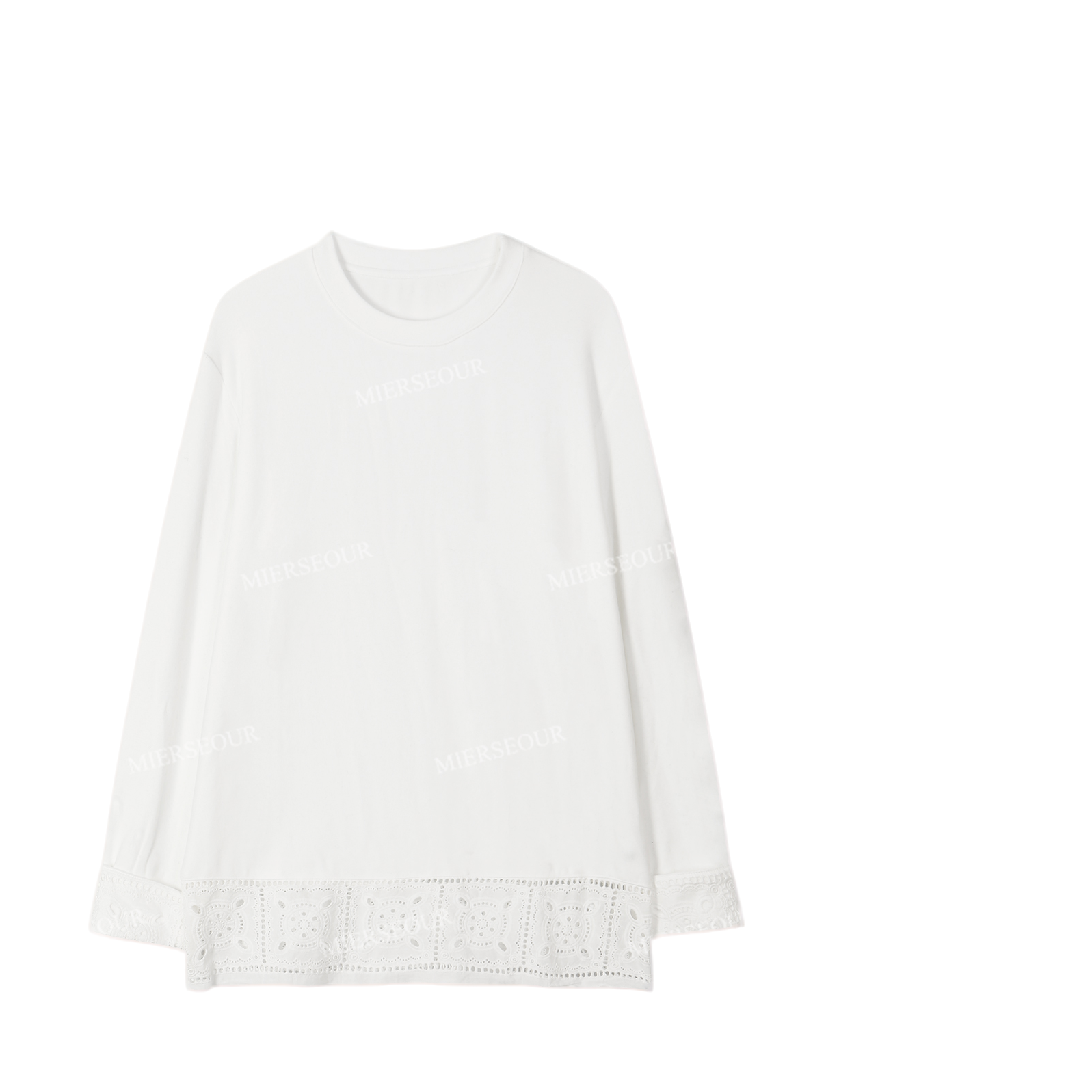 【封后轻奢设计】秋冬新款简约蕾丝边T恤上衣86A1960