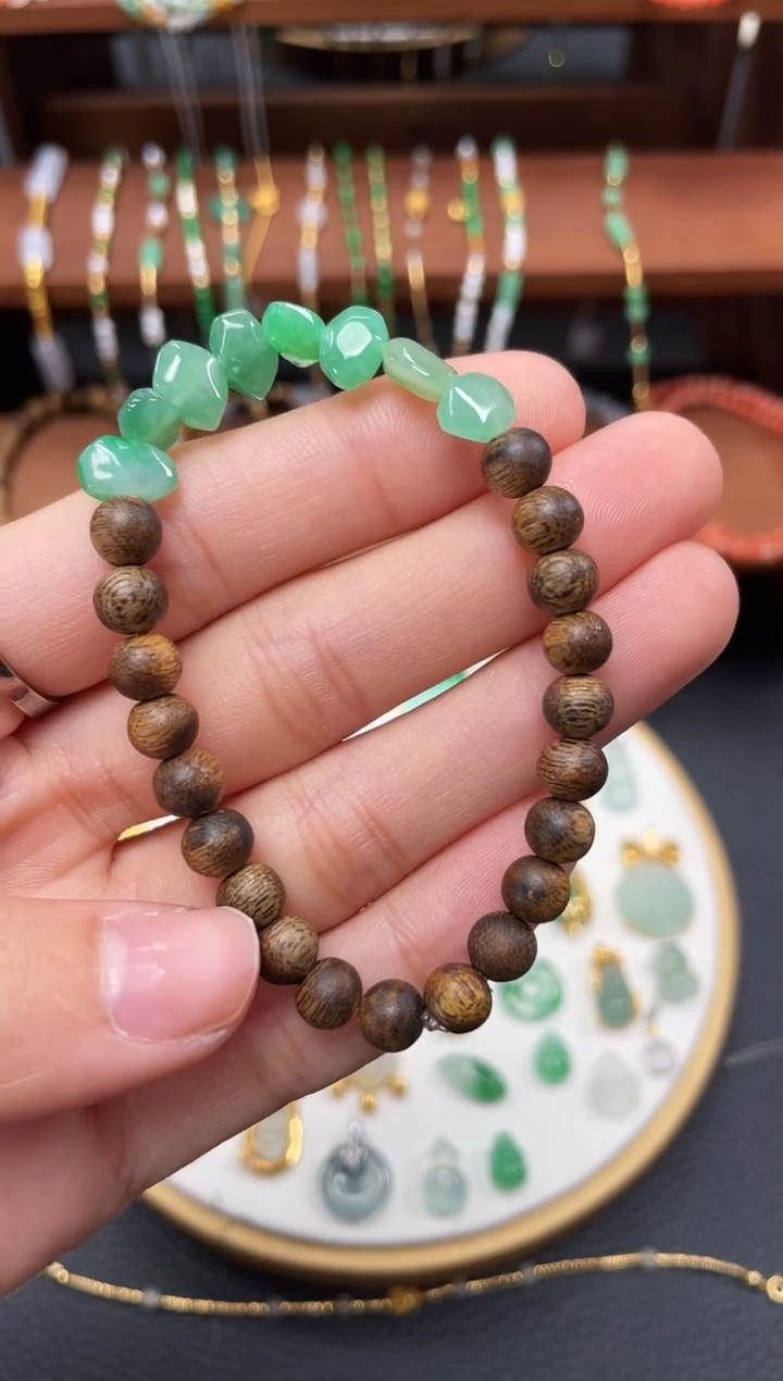 【闪购商品】翡翠套链未镶嵌一个  JK125