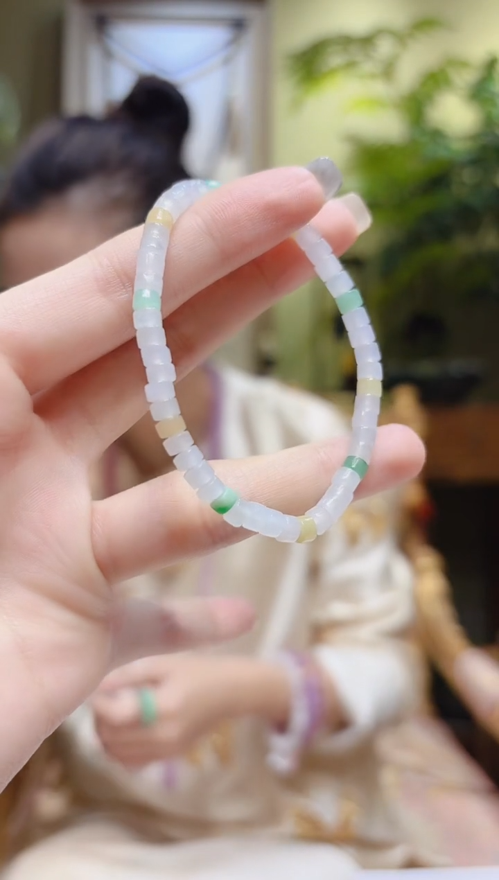 【闪购商品】翡翠手串未镶嵌算盘珠翡翠手串H