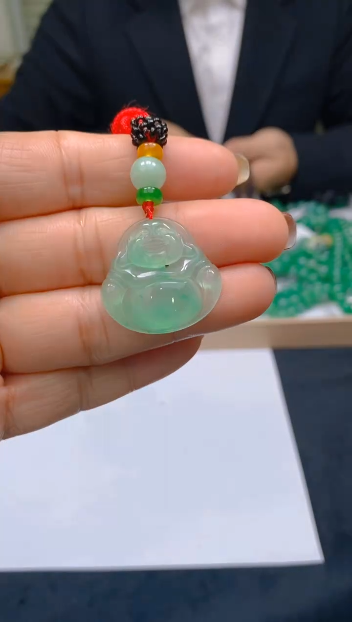 【闪购商品】石英质玉颈饰未镶嵌冰美人非洲翠014