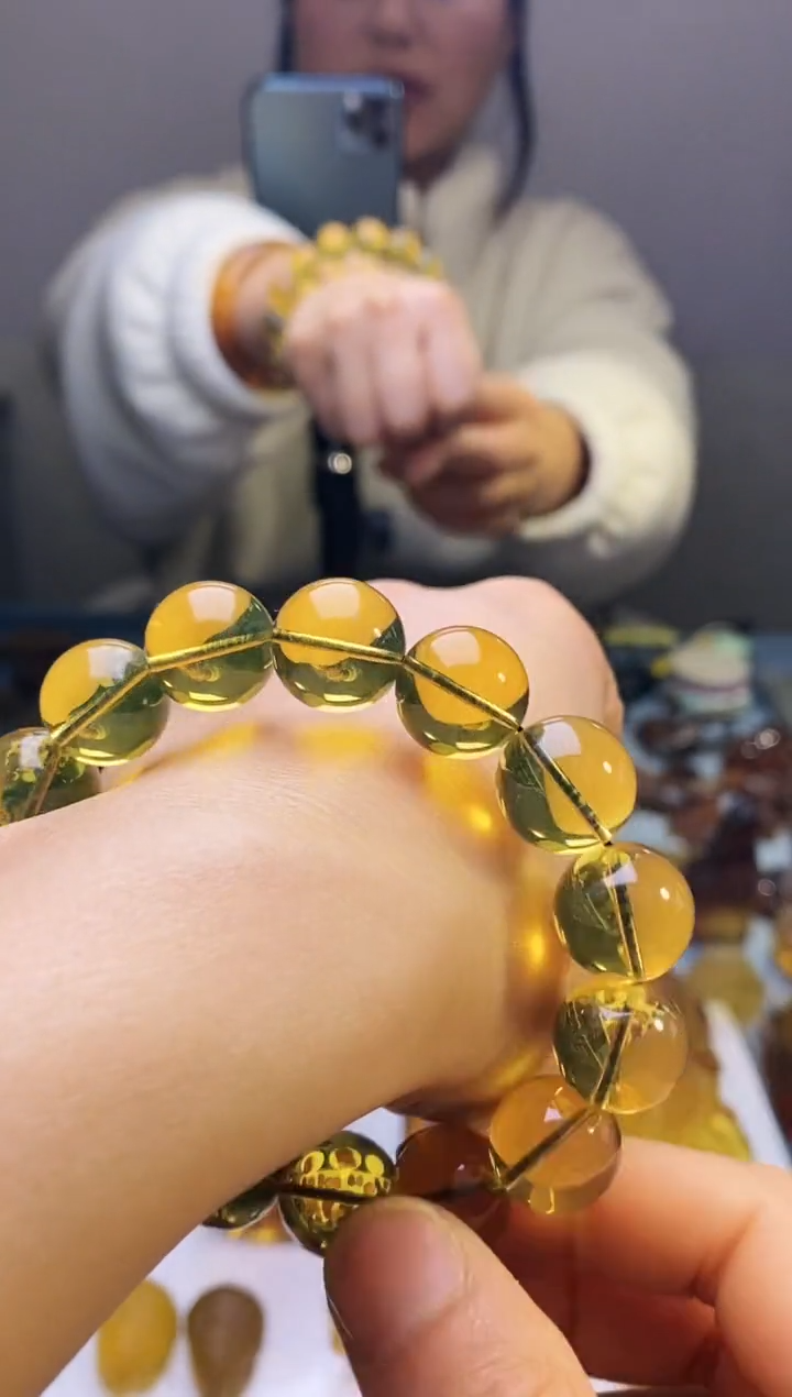 【闪购商品】琥珀颈饰未镶嵌HP97-48（净水金兰·14手串）