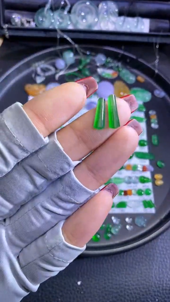 未镶嵌挂件翡翠柱子