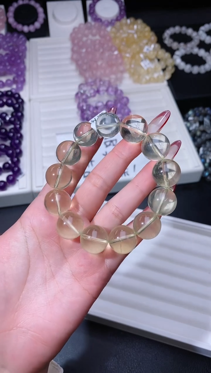 【闪购商品】水晶手链未镶嵌213.66黄水晶手串 多样性发其一