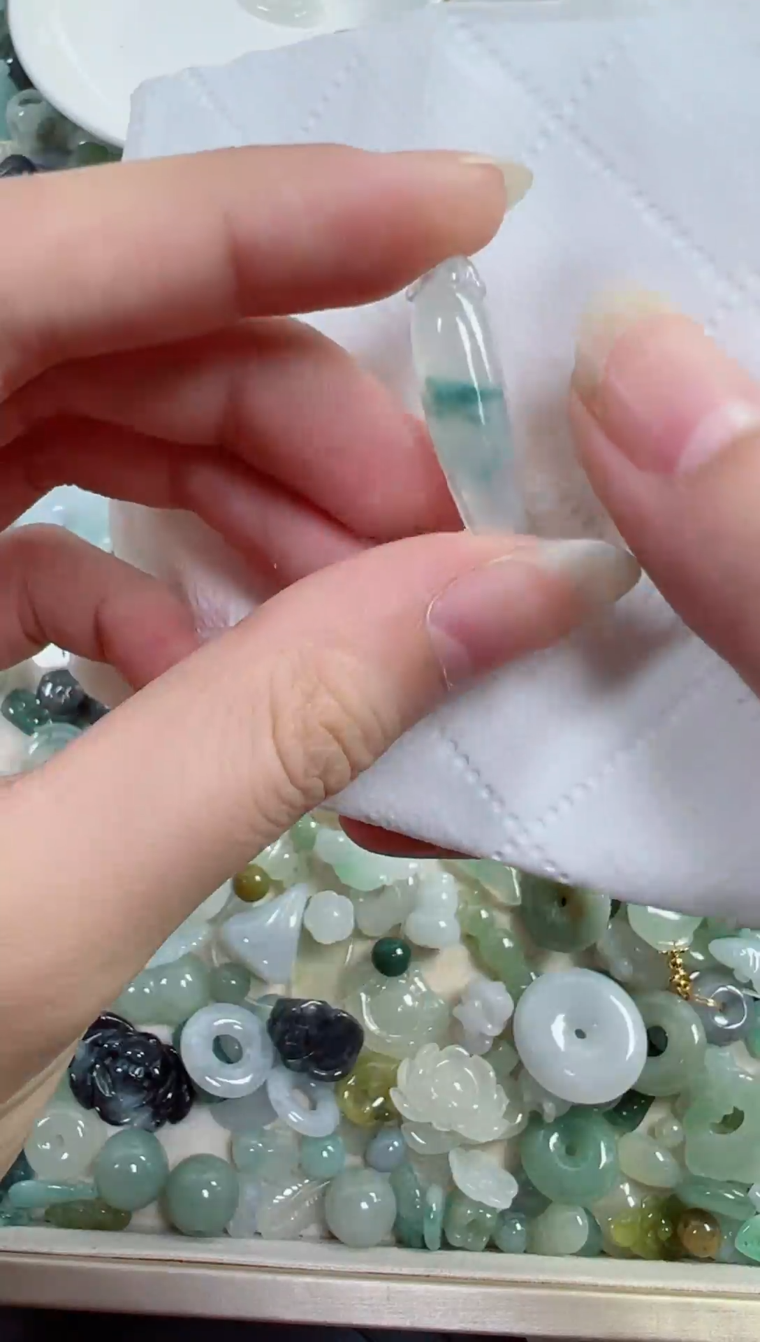 翡翠散珠406号链接，A货翡翠