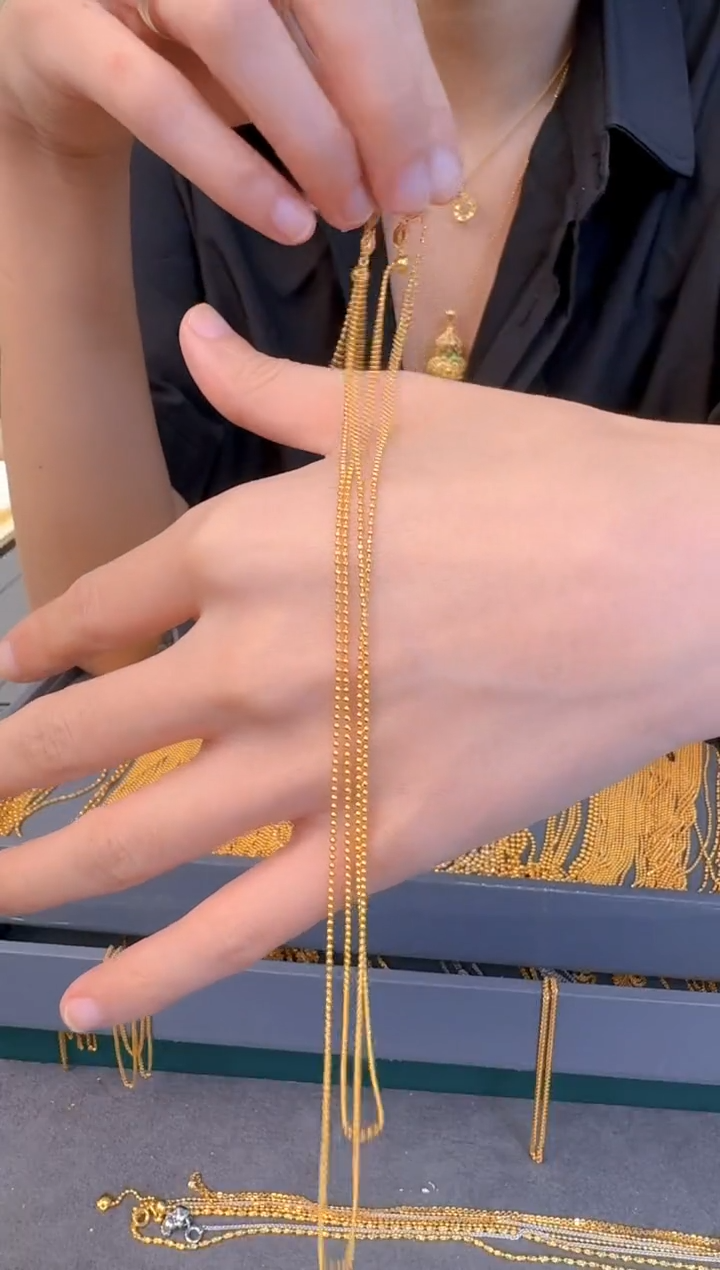 针式切面珠链50cm 1.83g（多样性发货）