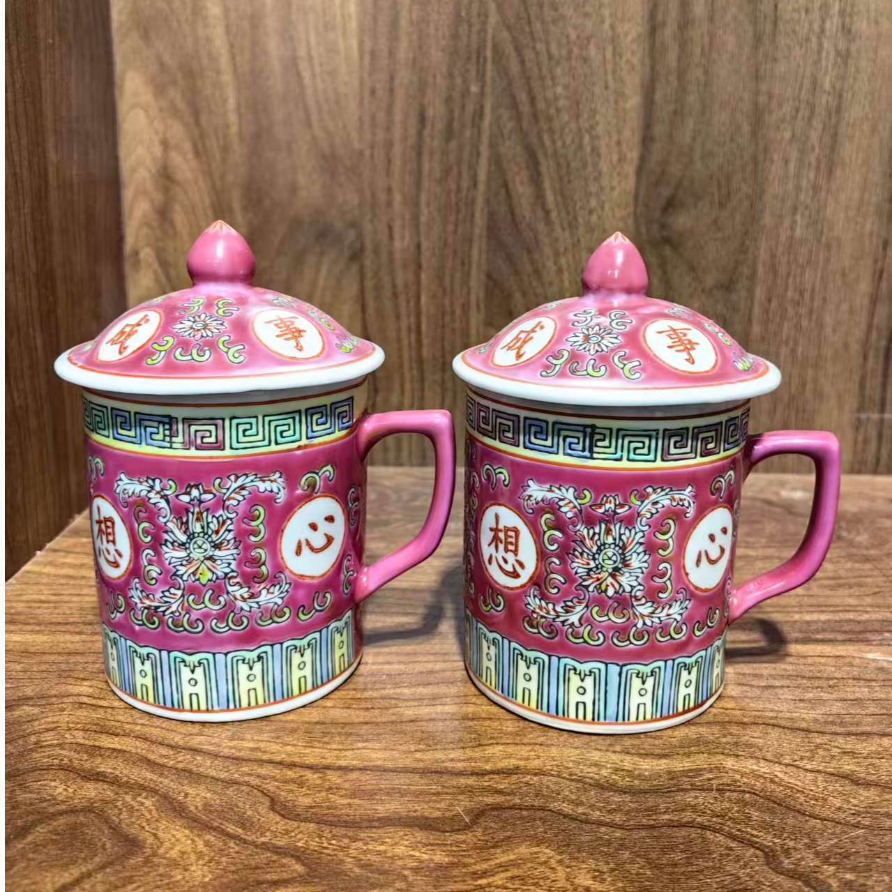 仿古瓷 A585景德镇制陶瓷办公杯一对