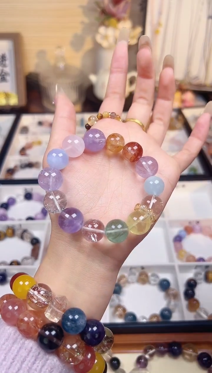 未镶嵌手串水晶满满