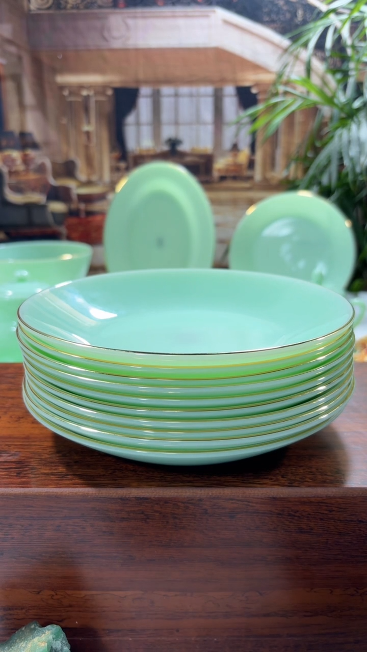 【闪购商品】...8英寸深盘10个  玉瓷【贝美】 