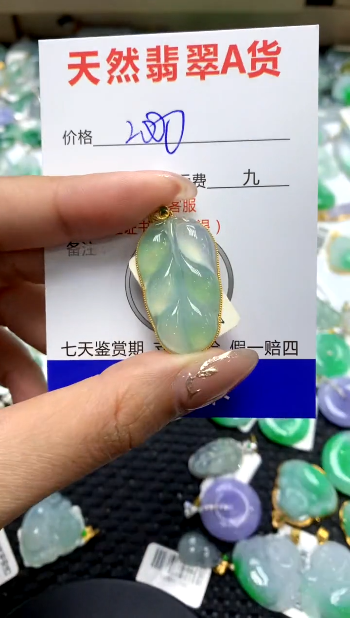【闪购商品】翡翠颈饰18K金镶嵌1111111111