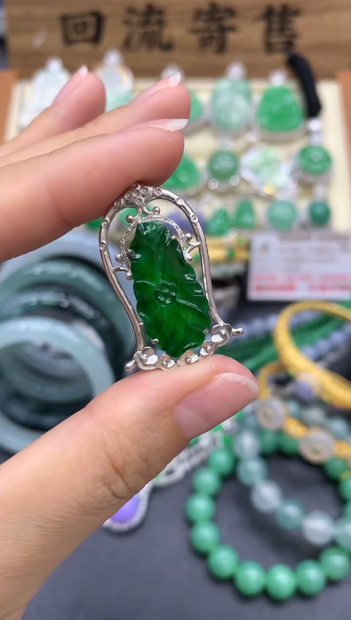 【闪购商品】翡翠颈饰18K金镶嵌225-中国好珍宝