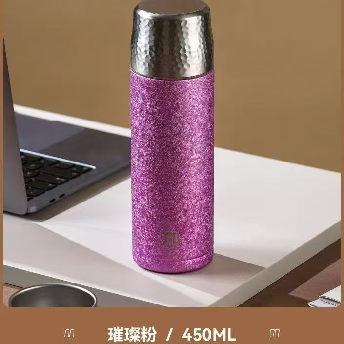覆钛保温杯钛杯抑菌车载水杯便携大容量泡茶双层茶杯厨房家用配件