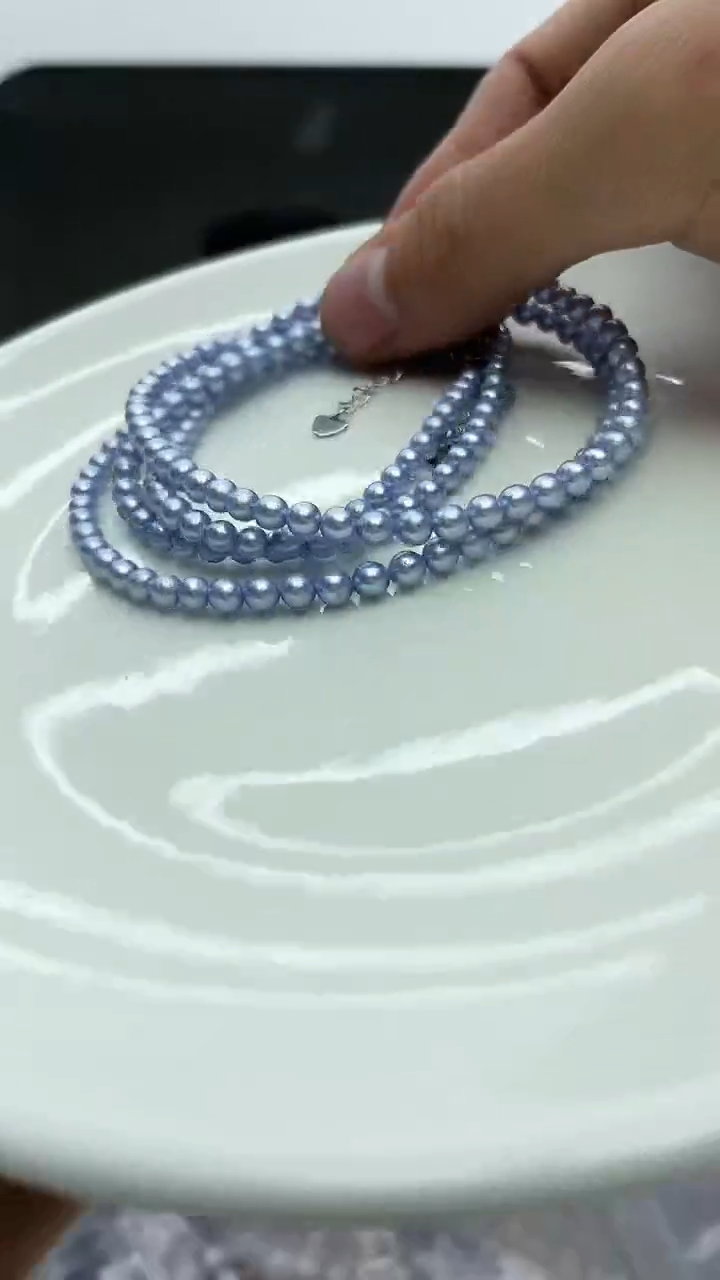 未镶嵌项链淡水珍珠兰雪项链