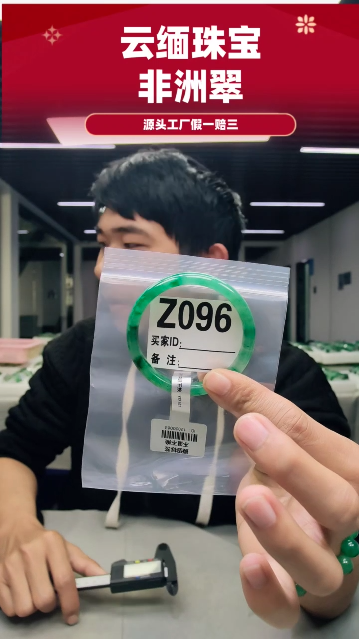 未镶嵌手镯石英质玉（非洲翠）54圈口Z096