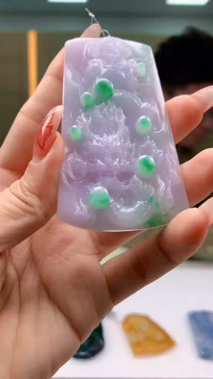 【闪购商品】定制翡翠未镶嵌4688ty-毛货挂件108