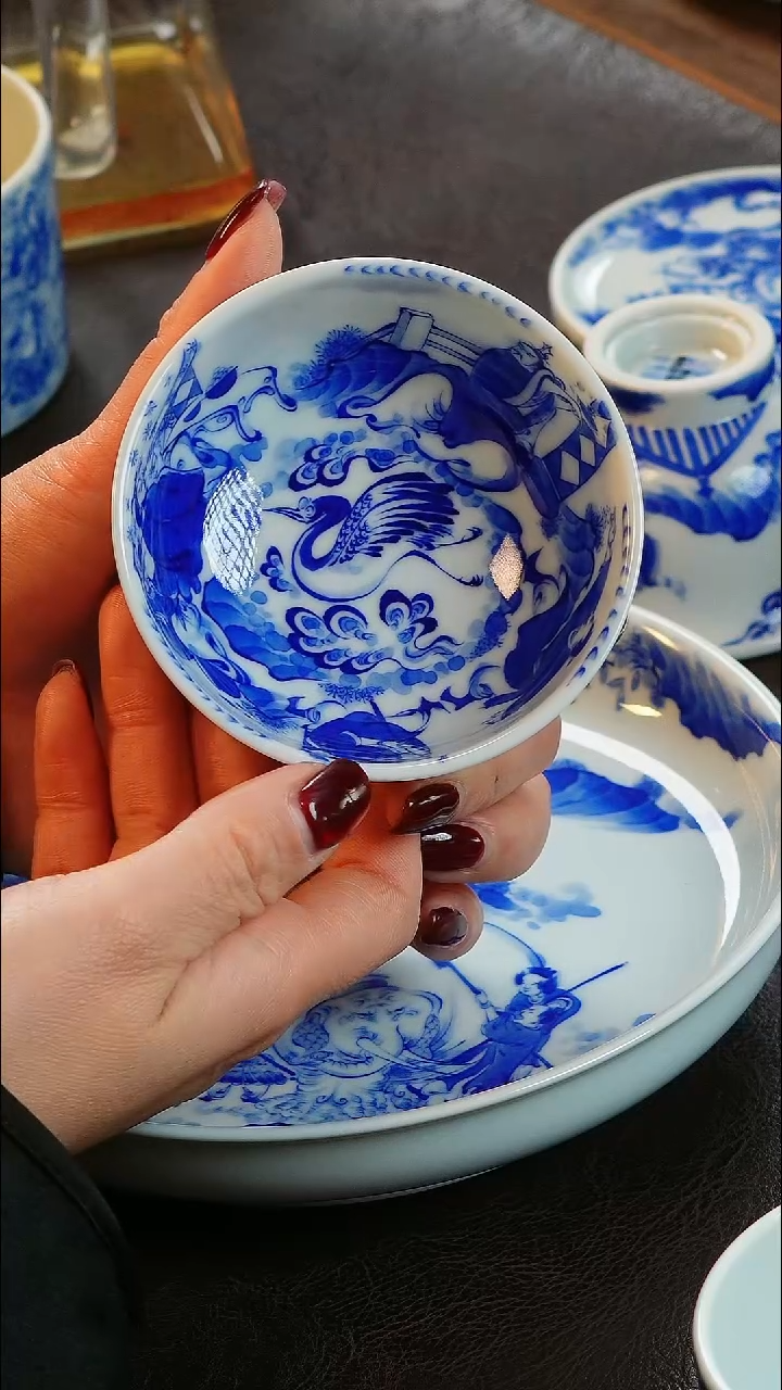 【闪购商品】青山赋完壁人物主人杯陶瓷