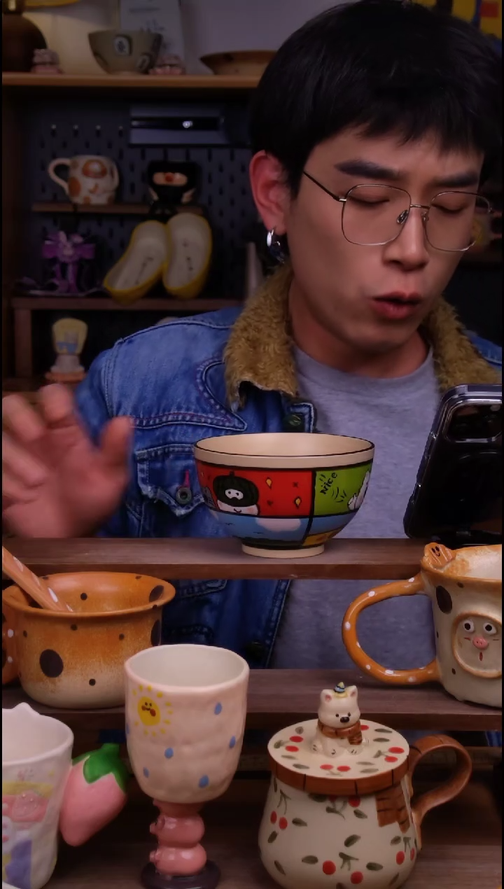 碗陶景德镇可爱设计师款陶瓷