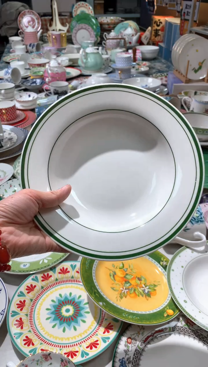 【闪购商品】瓷片陶瓷原单CC092餐具1个汤盘