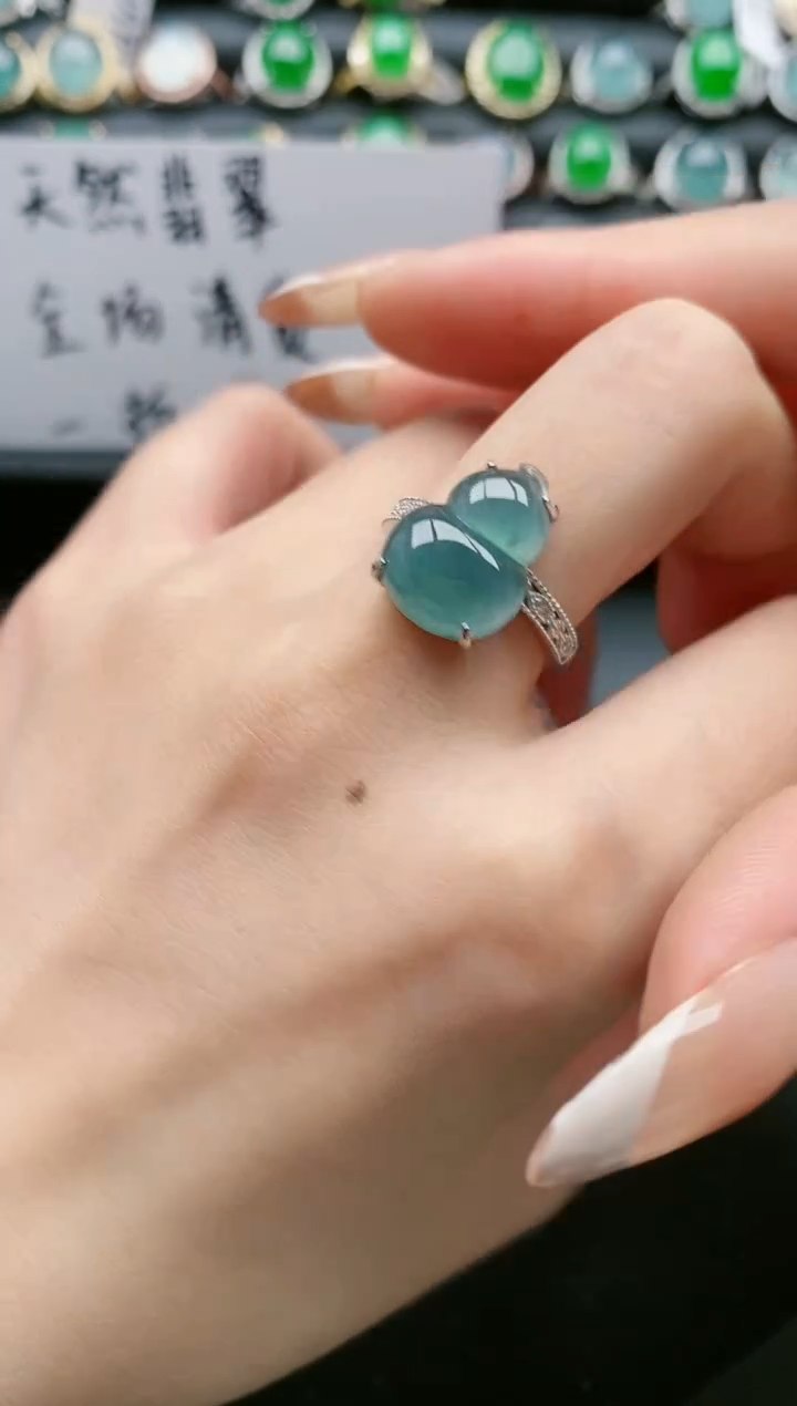 【闪购商品】翡翠戒指银S925镶嵌111111111111