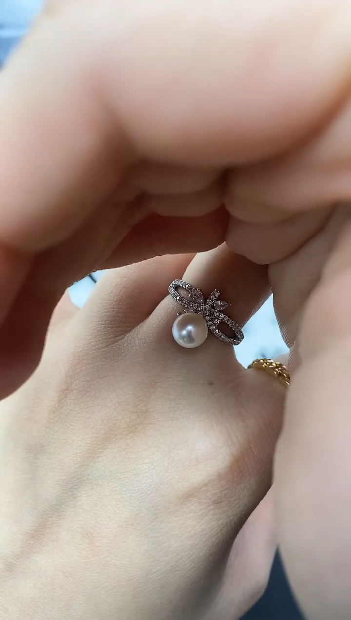 未镶嵌耳饰淡水珍珠JZ1014