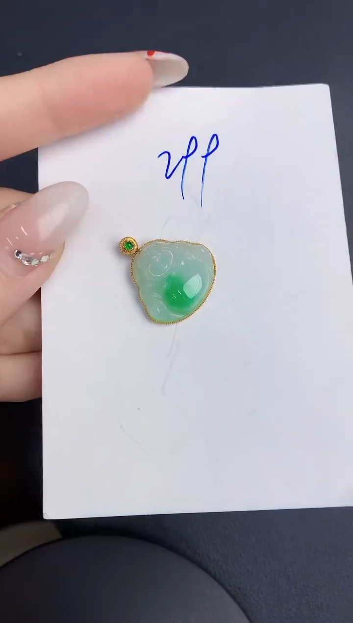 【闪购商品】翡翠颈饰18K金镶嵌0000000000