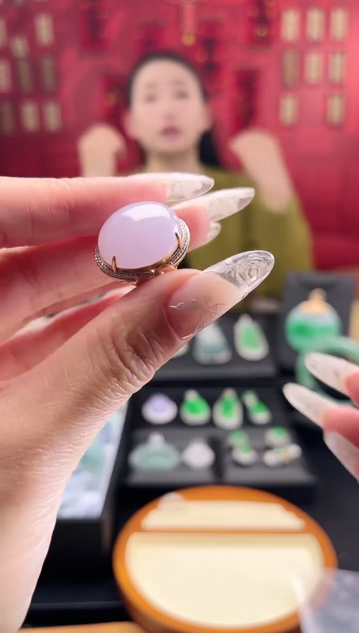 【闪购商品】翡翠戒指18K金镶嵌戒指
