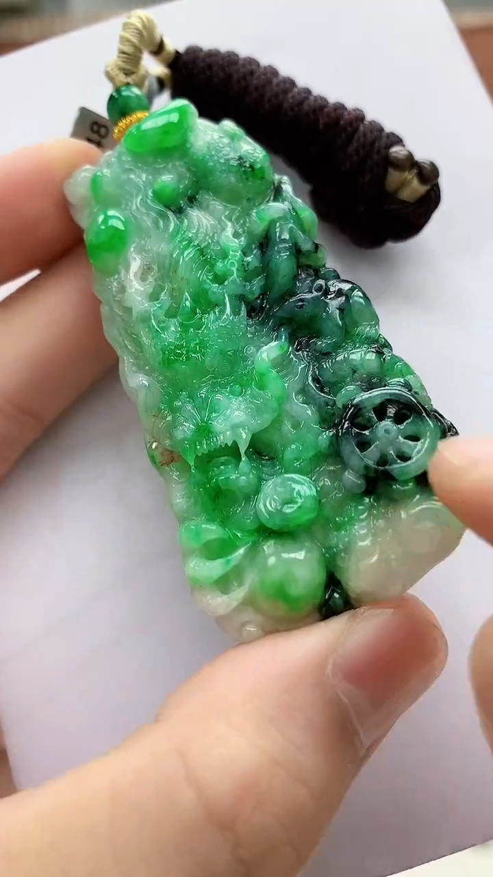 未镶嵌定制翡翠4688bb-毛货挂件42