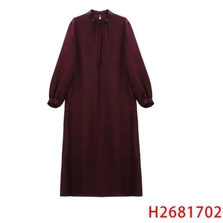 敏 新中式  风  2681702  紫红色扎染袍子【图】