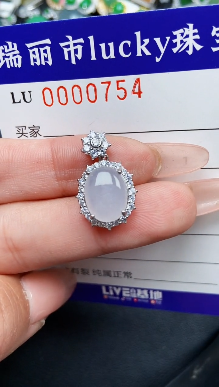 【闪购商品】翡翠颈饰银S925镶嵌0754