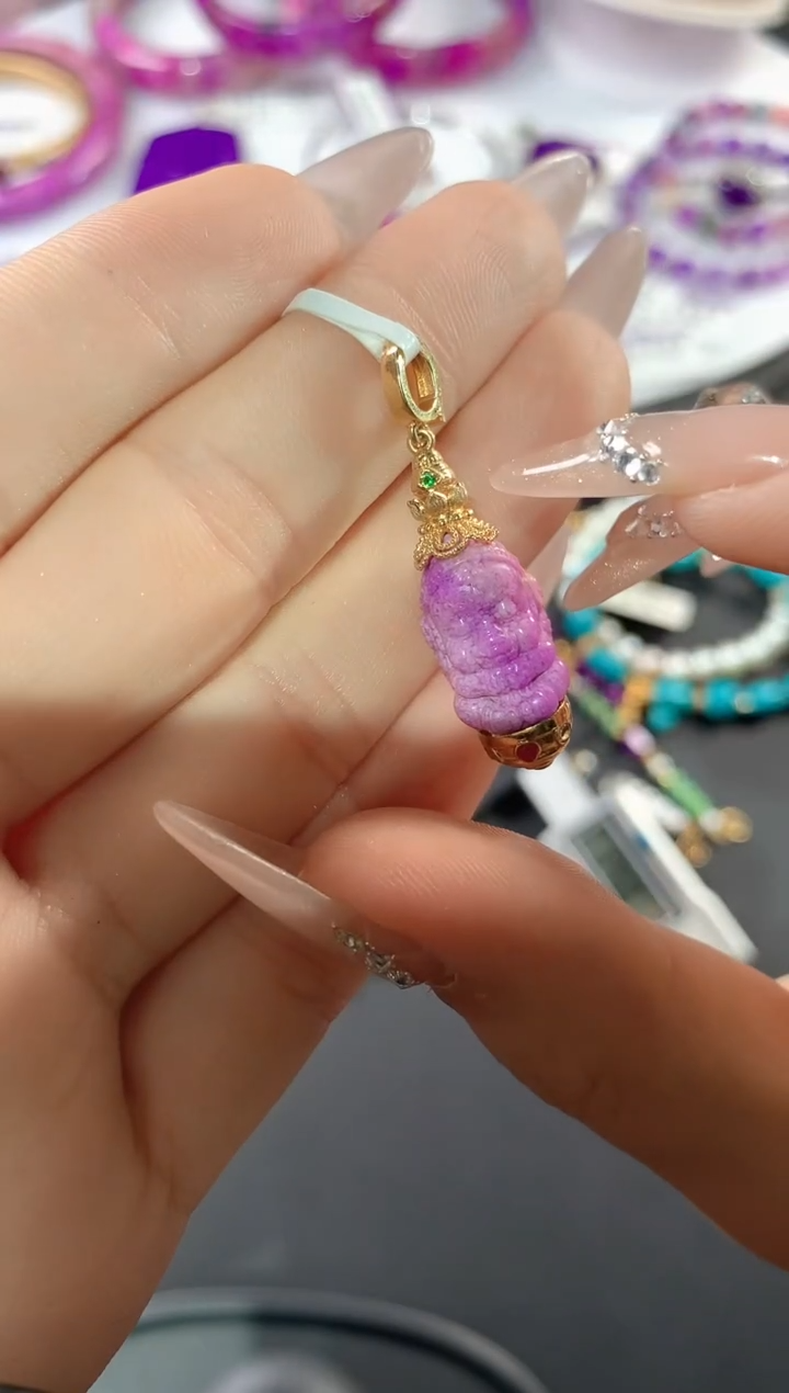 苏纪石（舒俱来）18K金镶嵌，吊坠