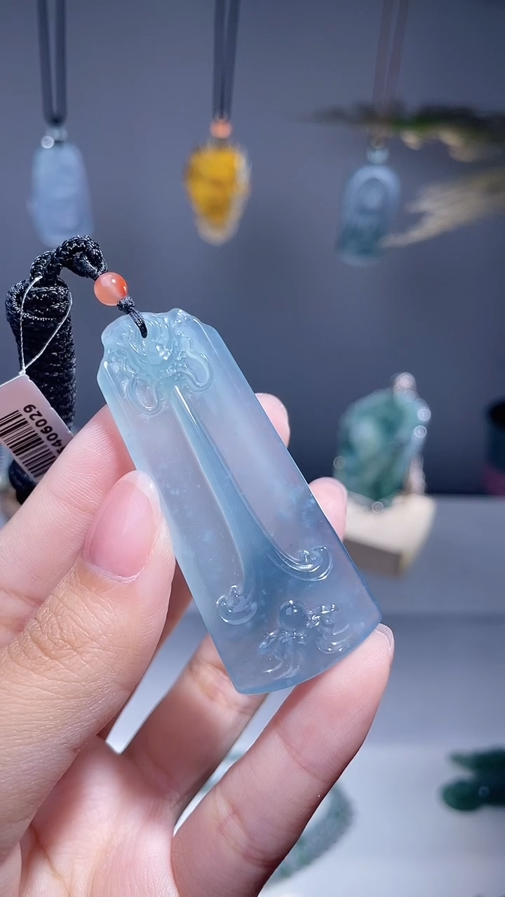 颈饰未镶嵌翡翠龙牌