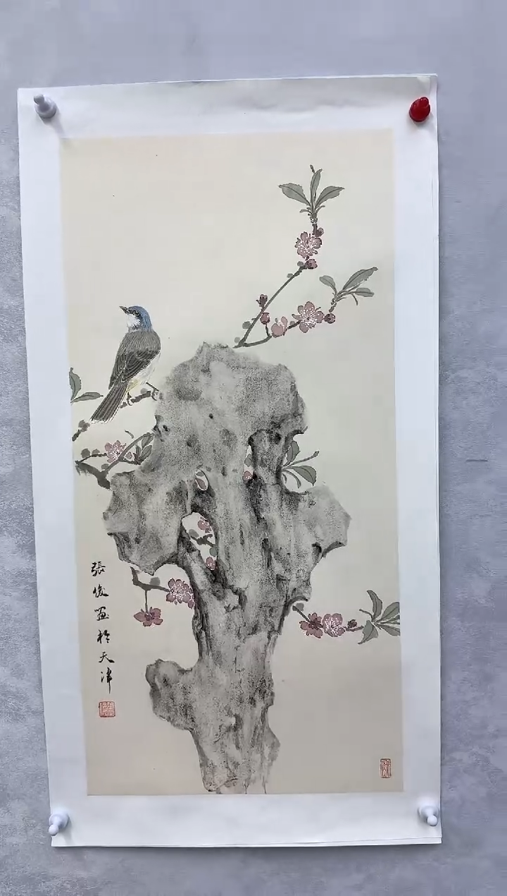 【闪购商品】折扇1fan曾学生工笔画大家张俊教授