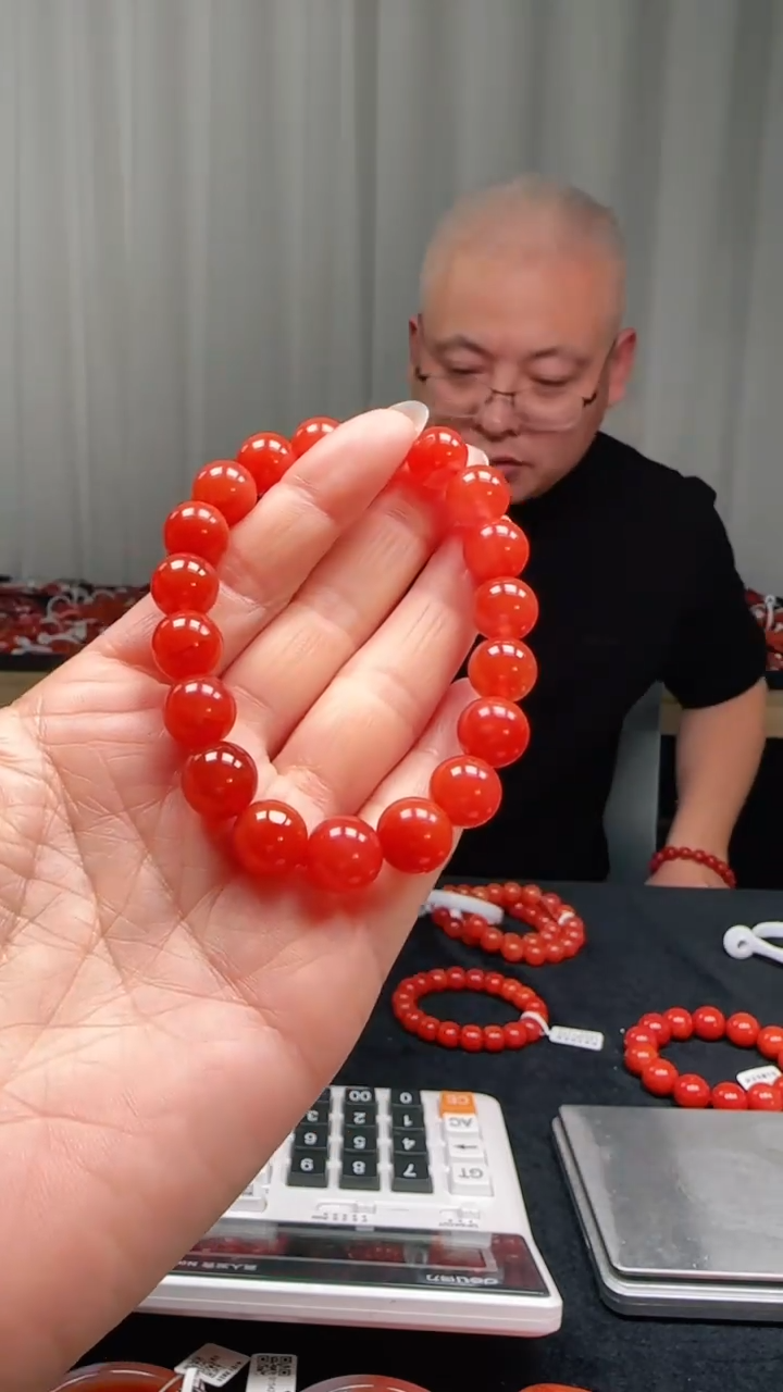 未镶嵌多样性发一件南红玛瑙11mm保山圆珠单圈 