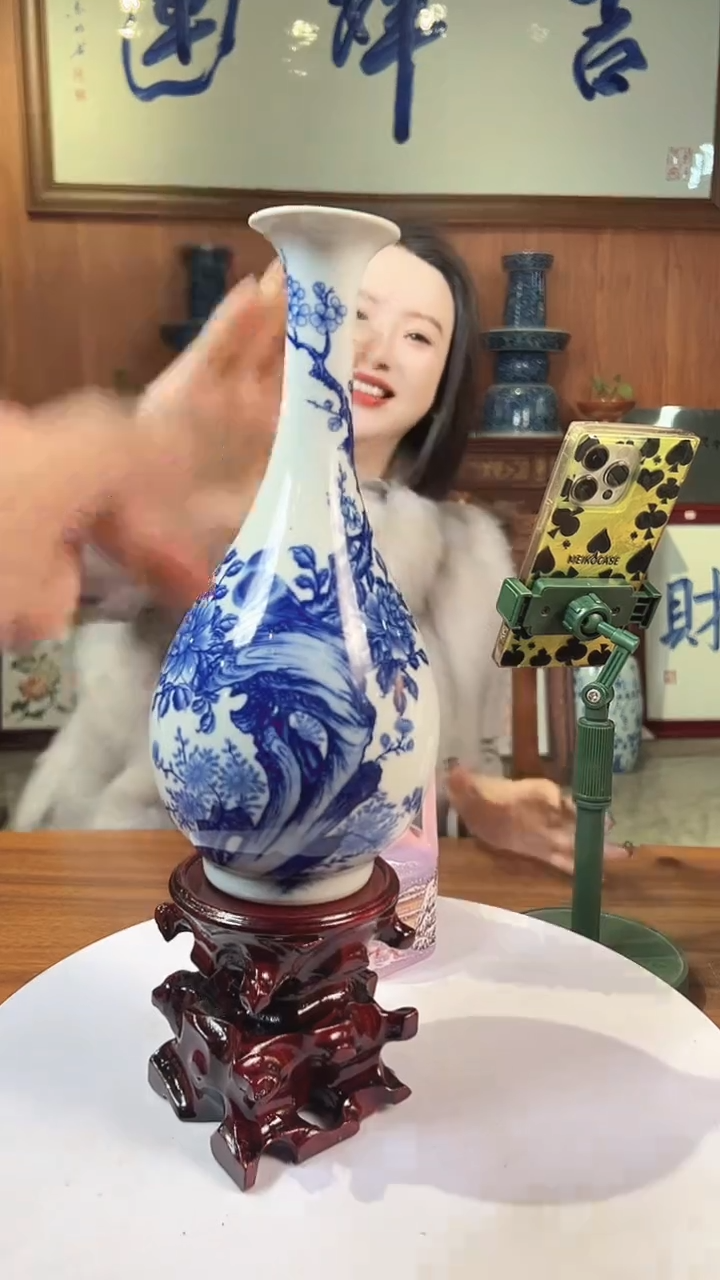 摆件陶景德镇陶瓷青花摆件16