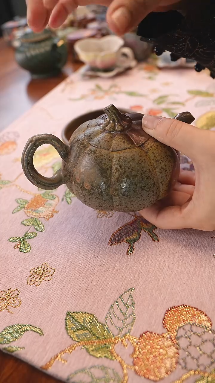 茶壶紫砂柴烧南瓜壶