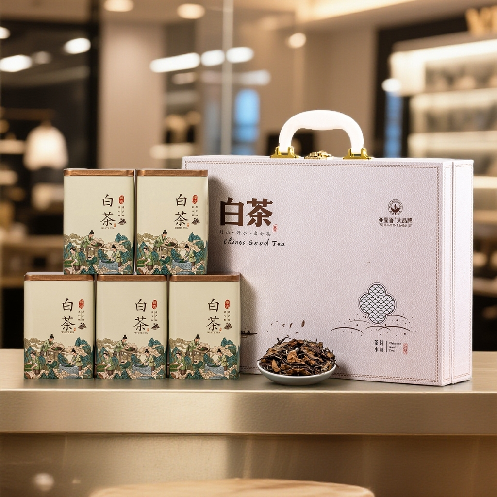 茶时小叙-白茶250克老白茶寿眉自己喝的茶叶围炉煮茶装礼盒送礼礼