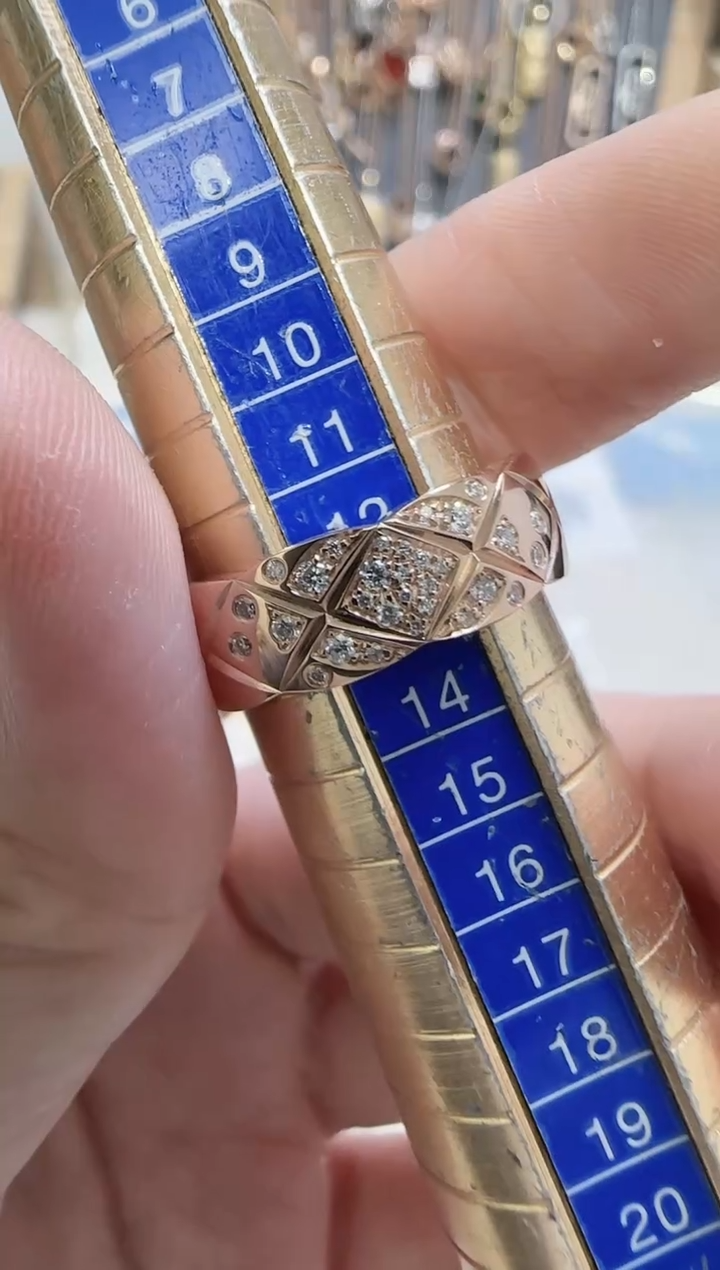 【闪购商品】天然钻石戒指/指环18K金镶嵌戒指13号