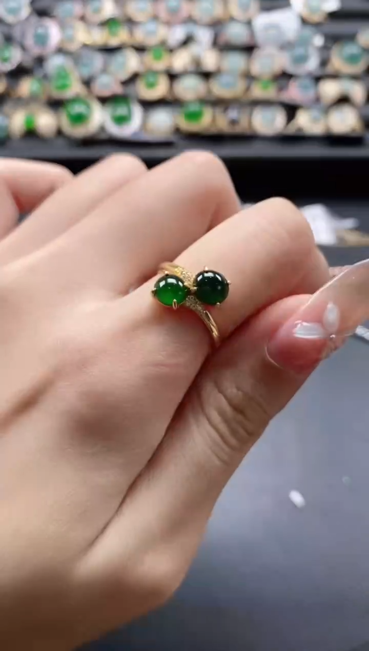 【闪购商品】翡翠戒指银S925镶嵌51511