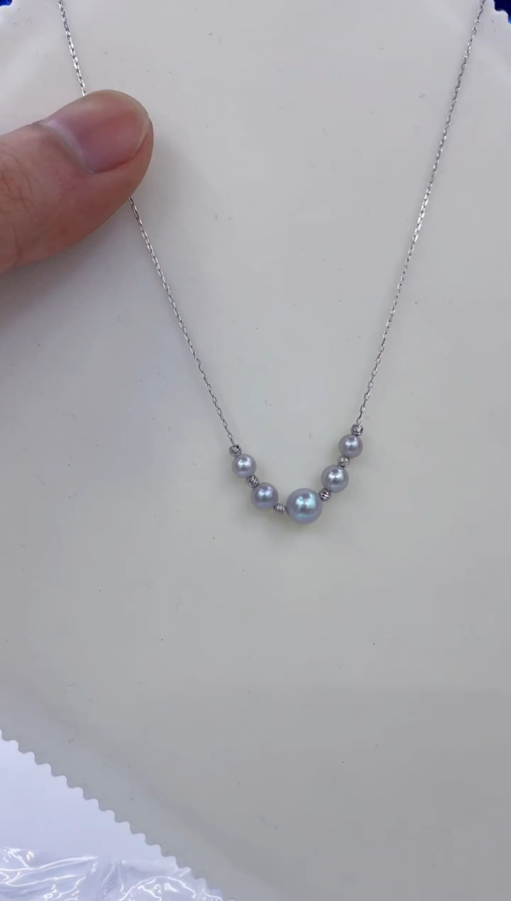 颈饰银S925镶嵌海水珍珠  