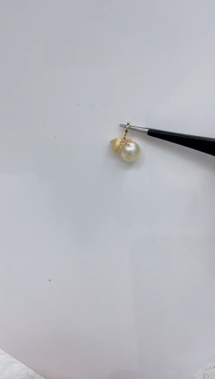 【闪购商品】海水珍珠吊坠(不含链)银S925镶嵌海水珍珠吊坠