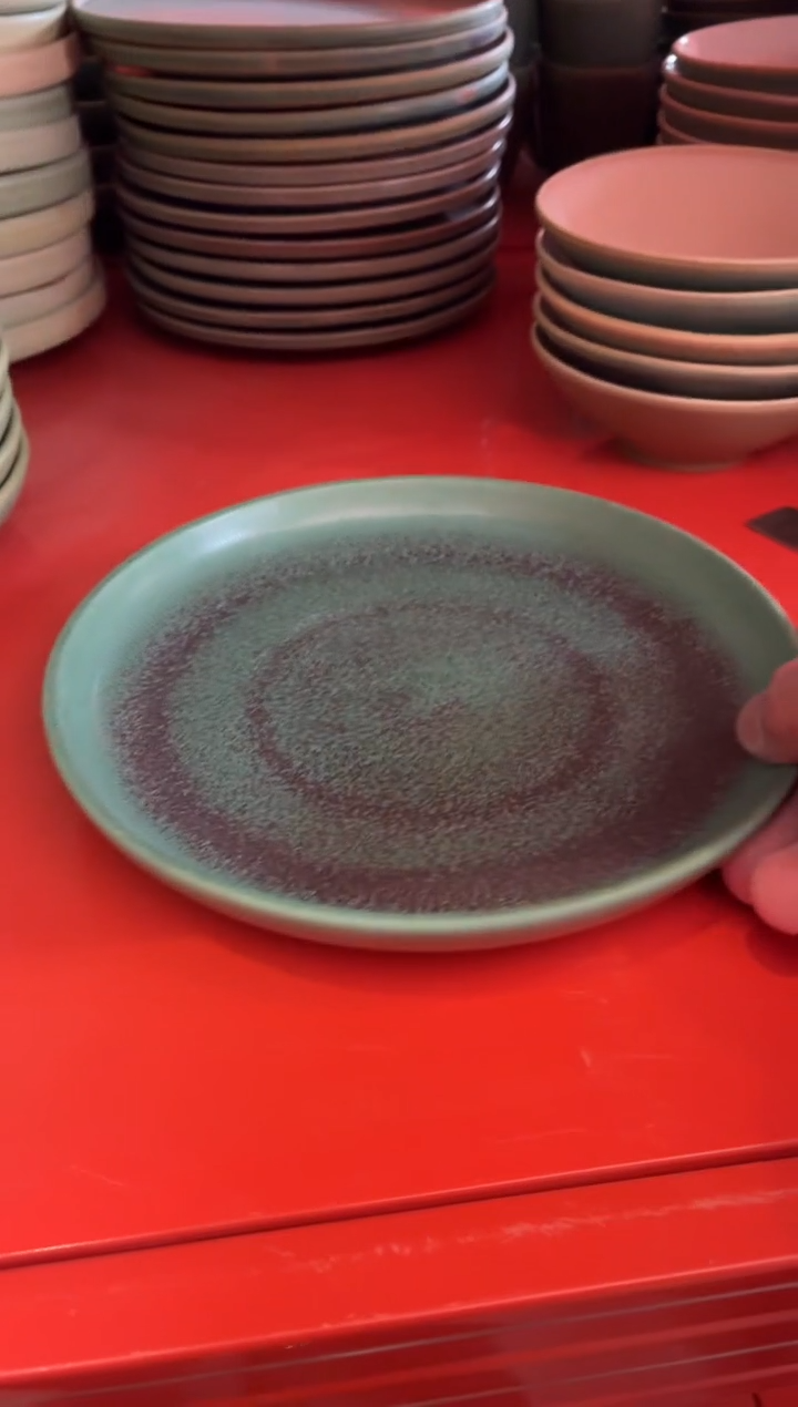 瓷片8寸青绿浅盘（福利款0