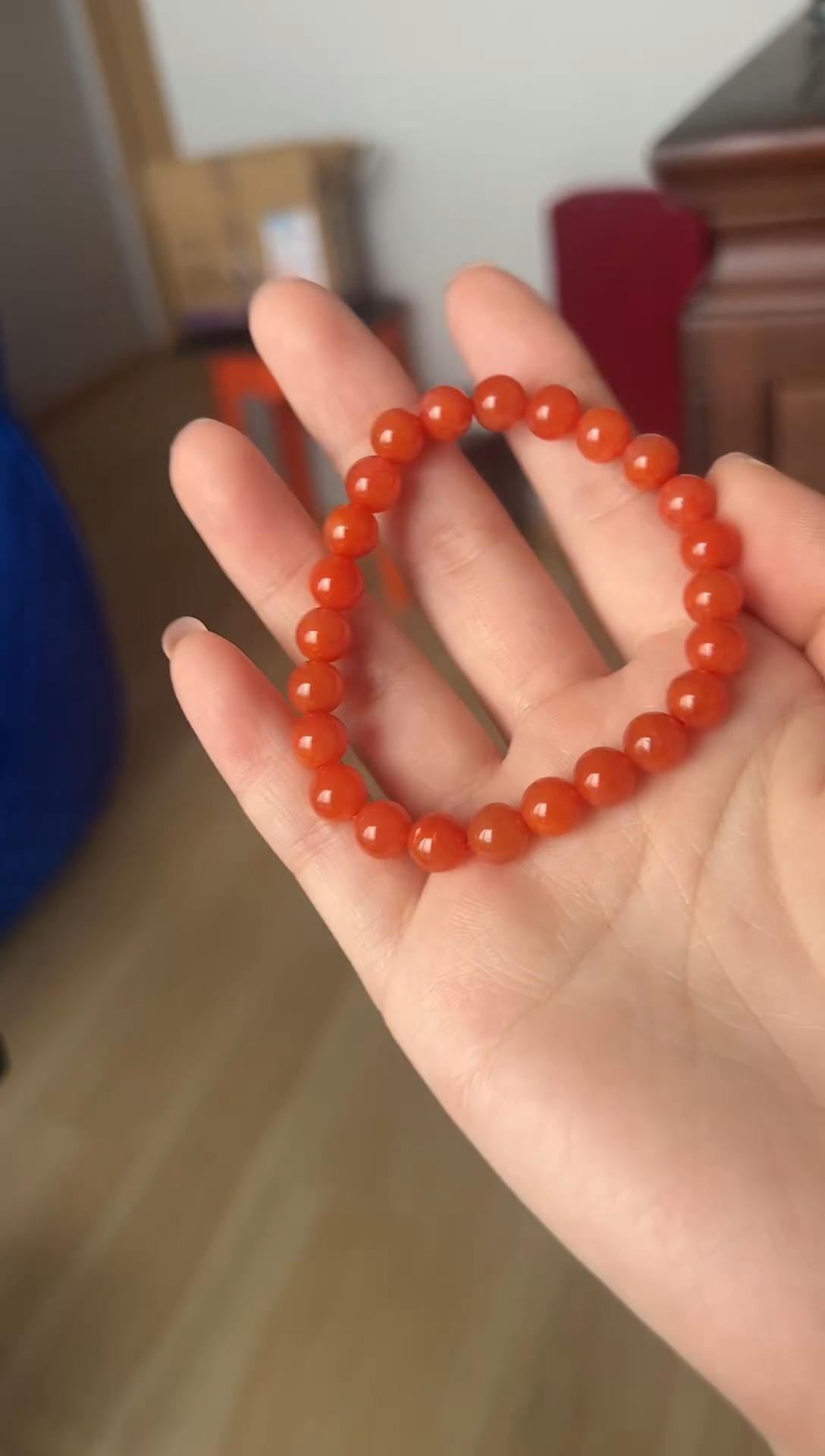 【闪购商品】南红玛瑙手串未镶嵌南红单圈7.5mm手串