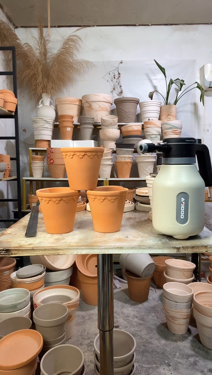 瑕疵无售后13*13红陶巴洛克 3盆无托