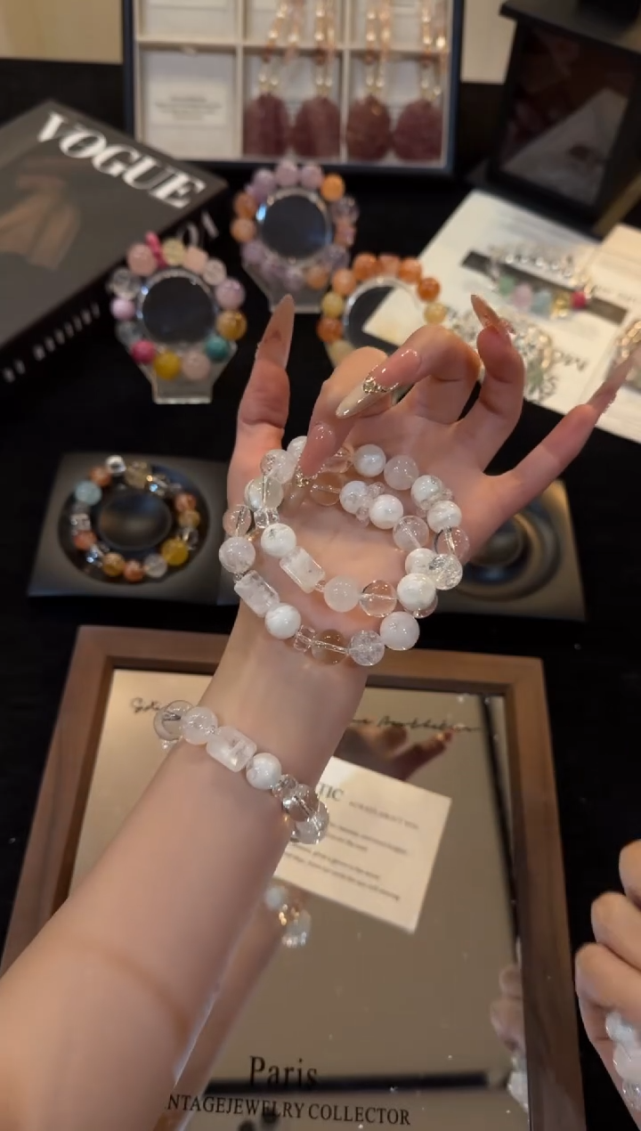 未镶嵌手链水晶初雪多宝x3481