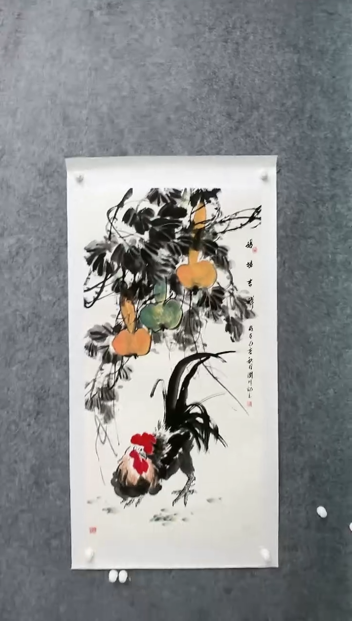 【闪购商品】绘画贺润川-8平尺-国画-红