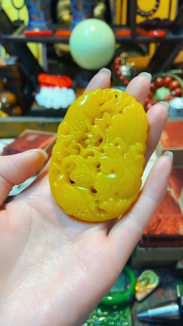 【闪购商品】和田玉（黄玉）颈饰未镶嵌主播推荐主播推荐