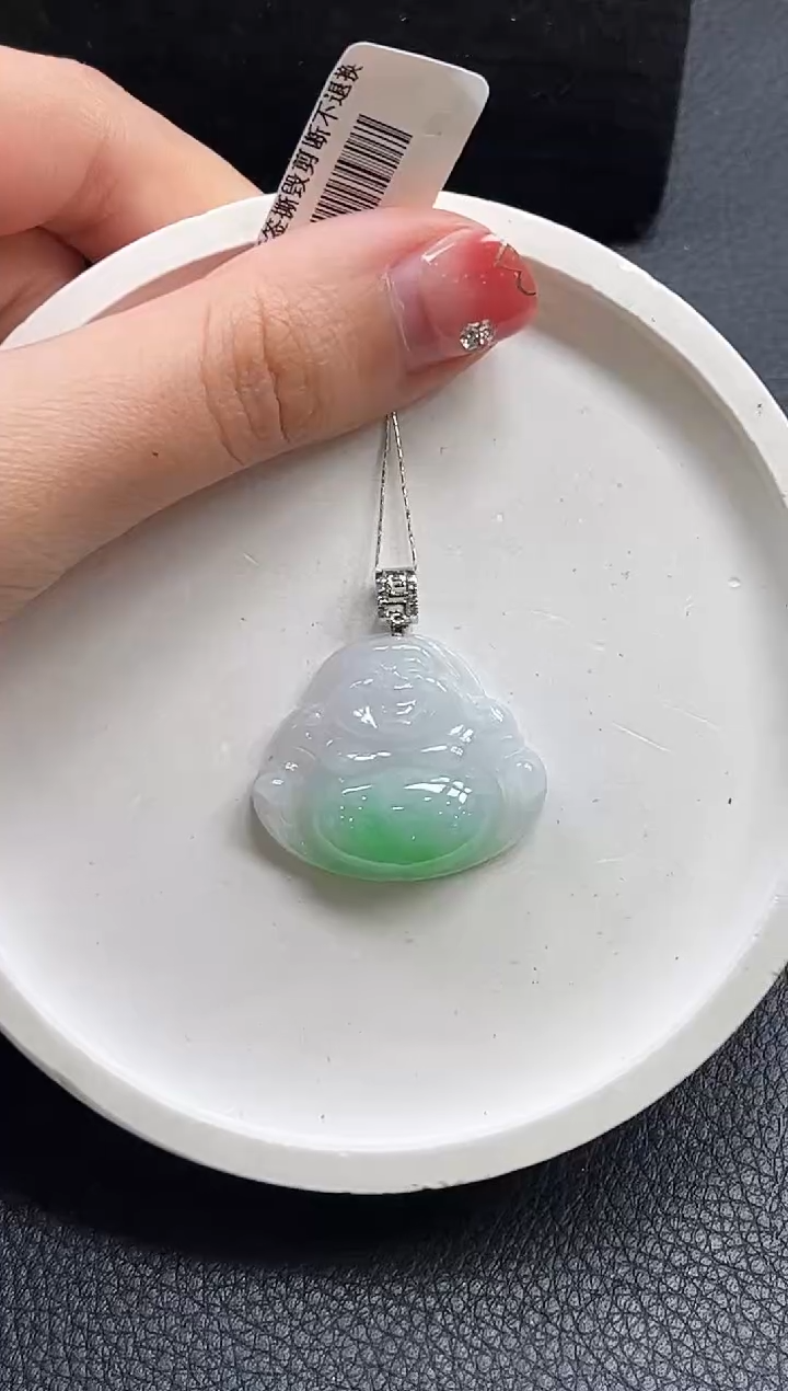 【闪购商品】翡翠颈饰18K金镶嵌佛公