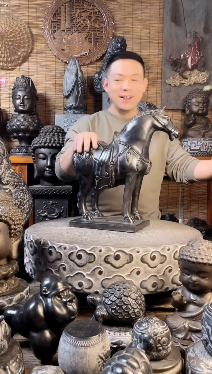 【闪购商品】40宝马天然青石雕刻