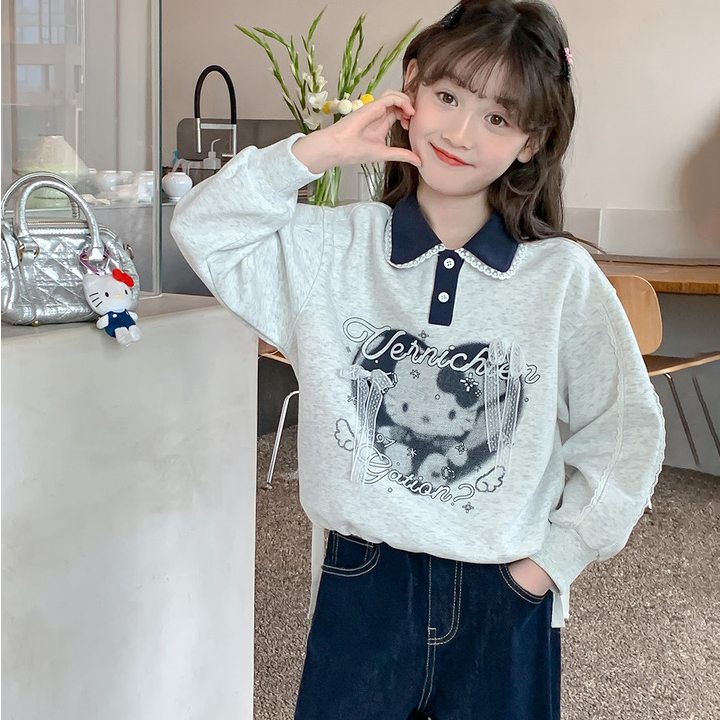 【春秋/加绒】女童秋冬卫衣新款甜美韩版洋气长袖儿童加绒卫衣衣服