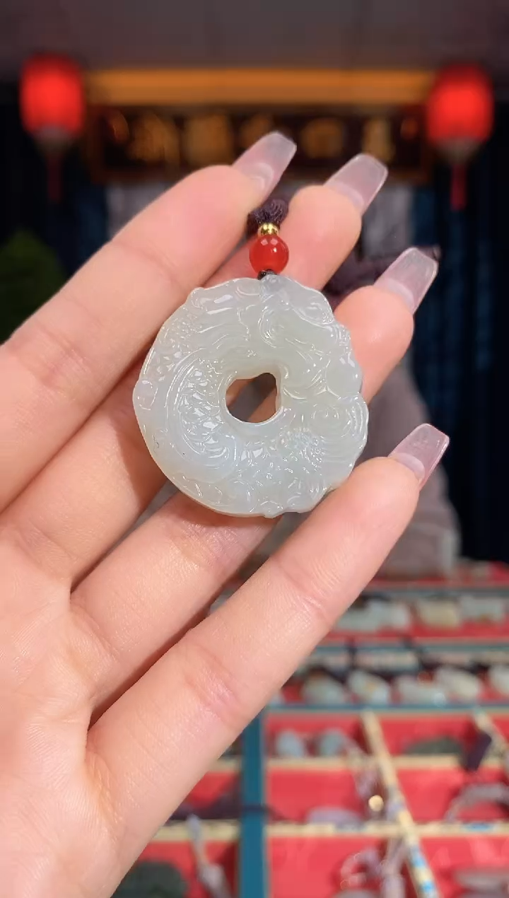 【闪购商品】和田玉颈饰未镶嵌鱼化龙